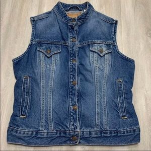 Levi’s Denim Mandarin Collar Vest (Large)
